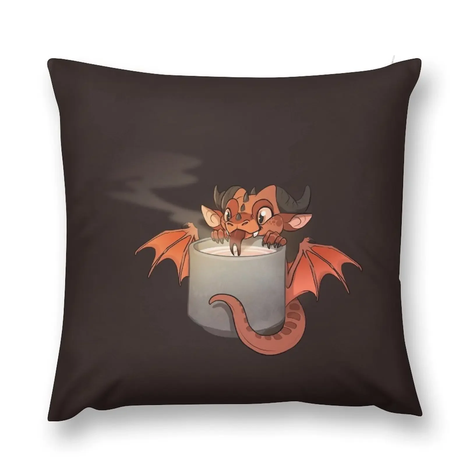 Coffee Dragon Throw Pillow Christmas Pillow Cases Sofas Covers Cusions Cover Christmas Pillows pillow