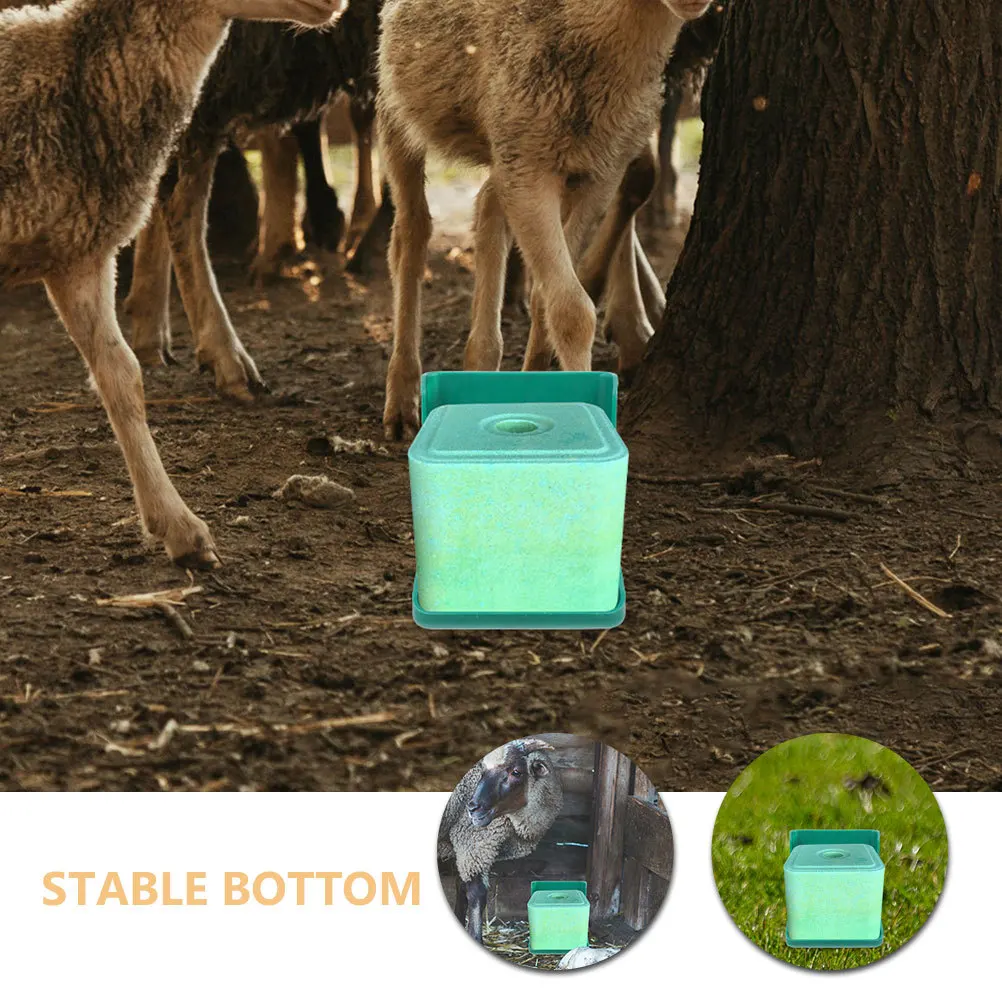 

2Pcs Livestock Salt Feeder Box Heavy Duty Salt Blocks Holder for Cows Sheep Horses Weather Resistant Feeding Accessory