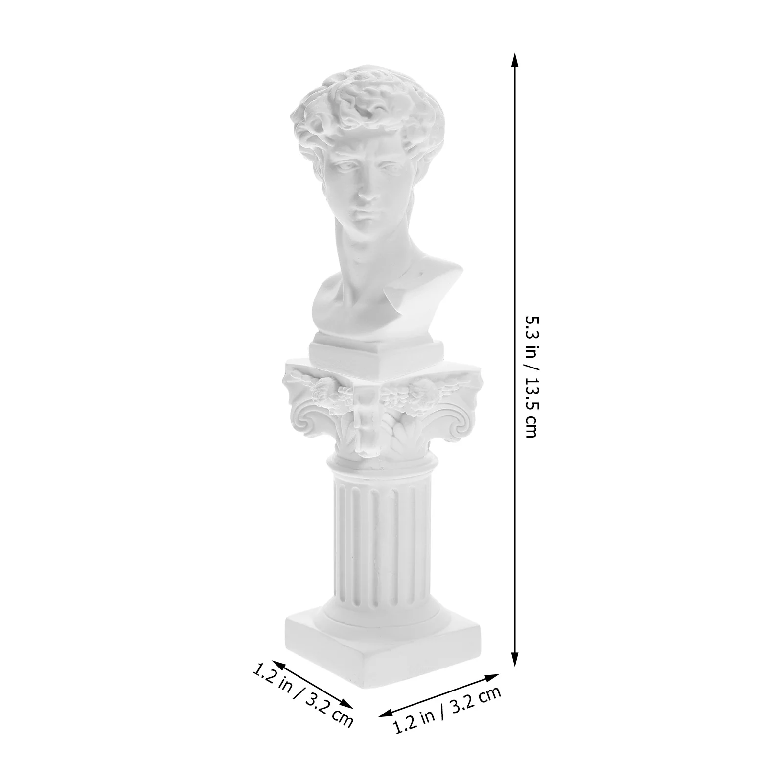 1 مجموعة 1 مجموعة ديفيد النحت الراتنج اليونانية تمثال ديكور العمود الروماني حديقة المنزل الديكور هدية التماثيل الحرفية خفيفة الوزن #1