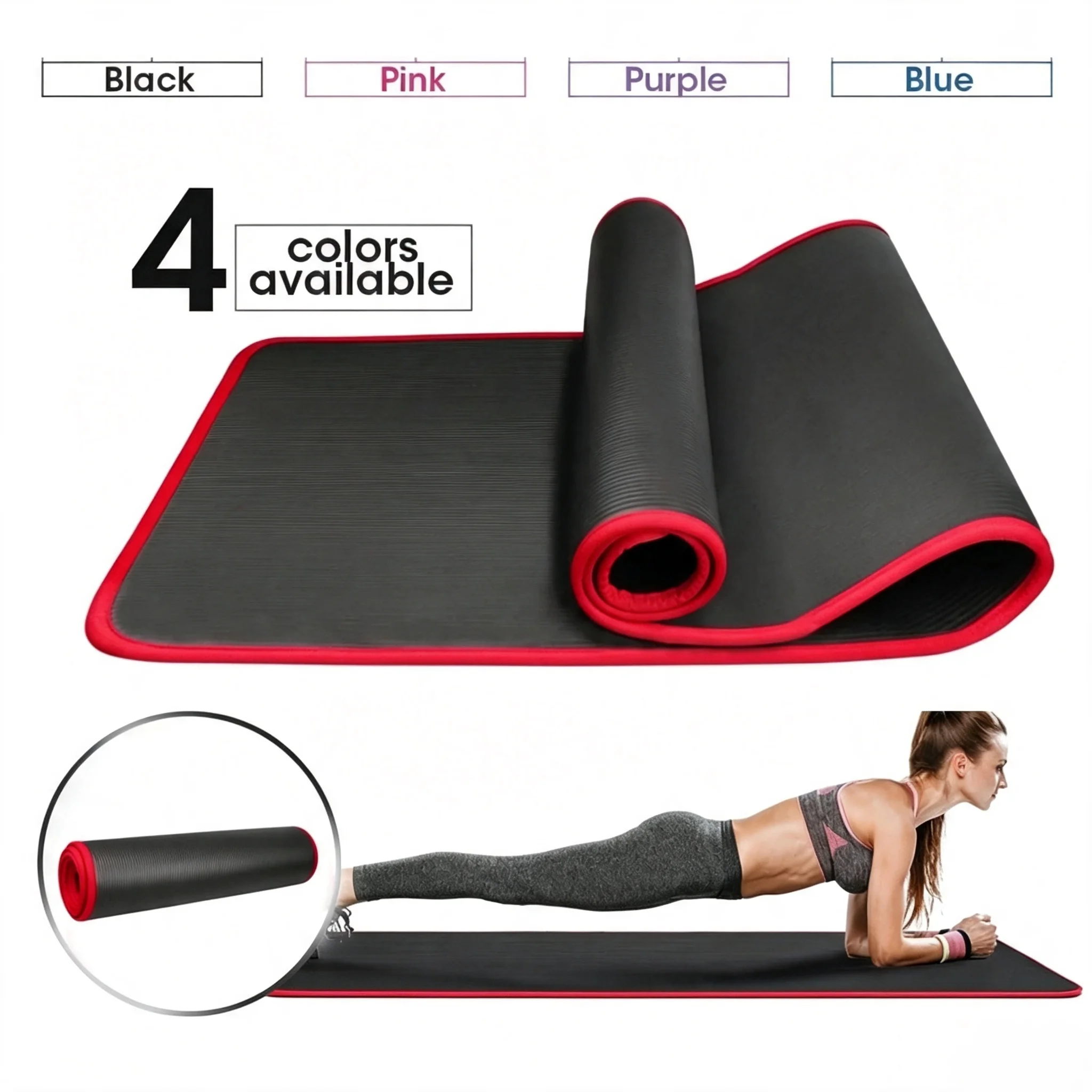 Pilates Yoga Mat Thickness - Matras Yoga Anti-Selip Tebal 10MM NRB