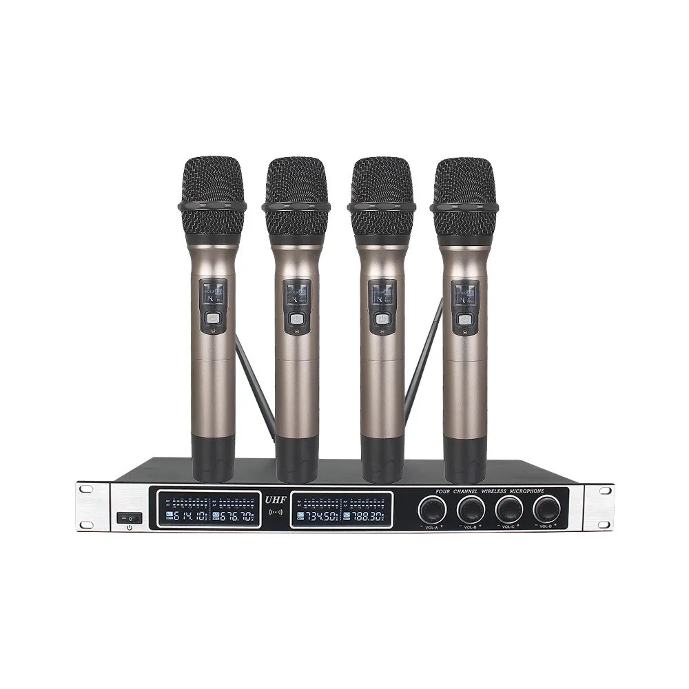 Good Quality 4 Channels Handheld Mic Wireless Microphones