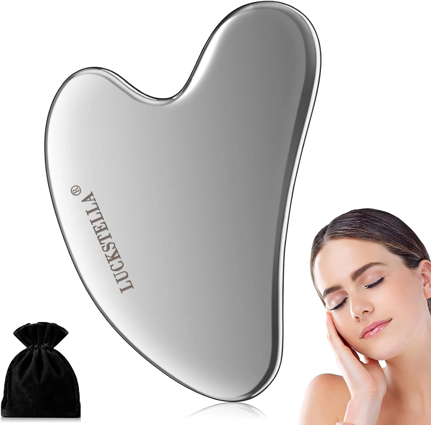 

2025 New Gua Sha Facial Tools Scraping Massage Tool Stainless Steel SUS304 Smooth SPA Therapy For Face gua shua
