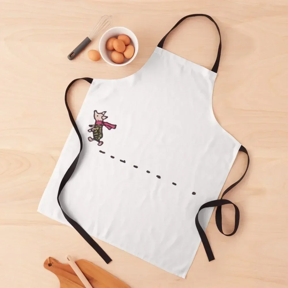 

Piglet Tracks Apron For Nail Stylist Kitchen Accessories 2022 Apron