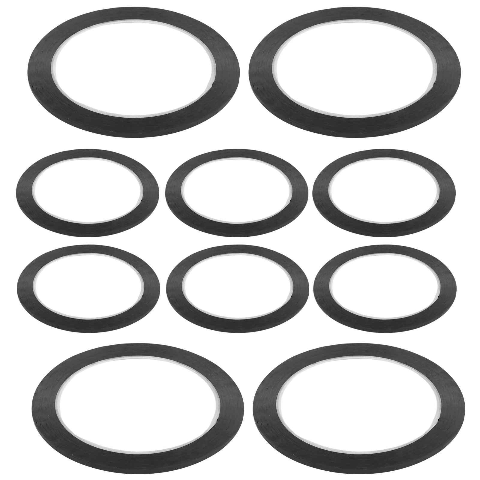 

10pcs Black Tape Glossy PET Material Self Adhesive Crafting Perfect Grid Lines Whiteboard Glass Plastic Metal Surface Dry