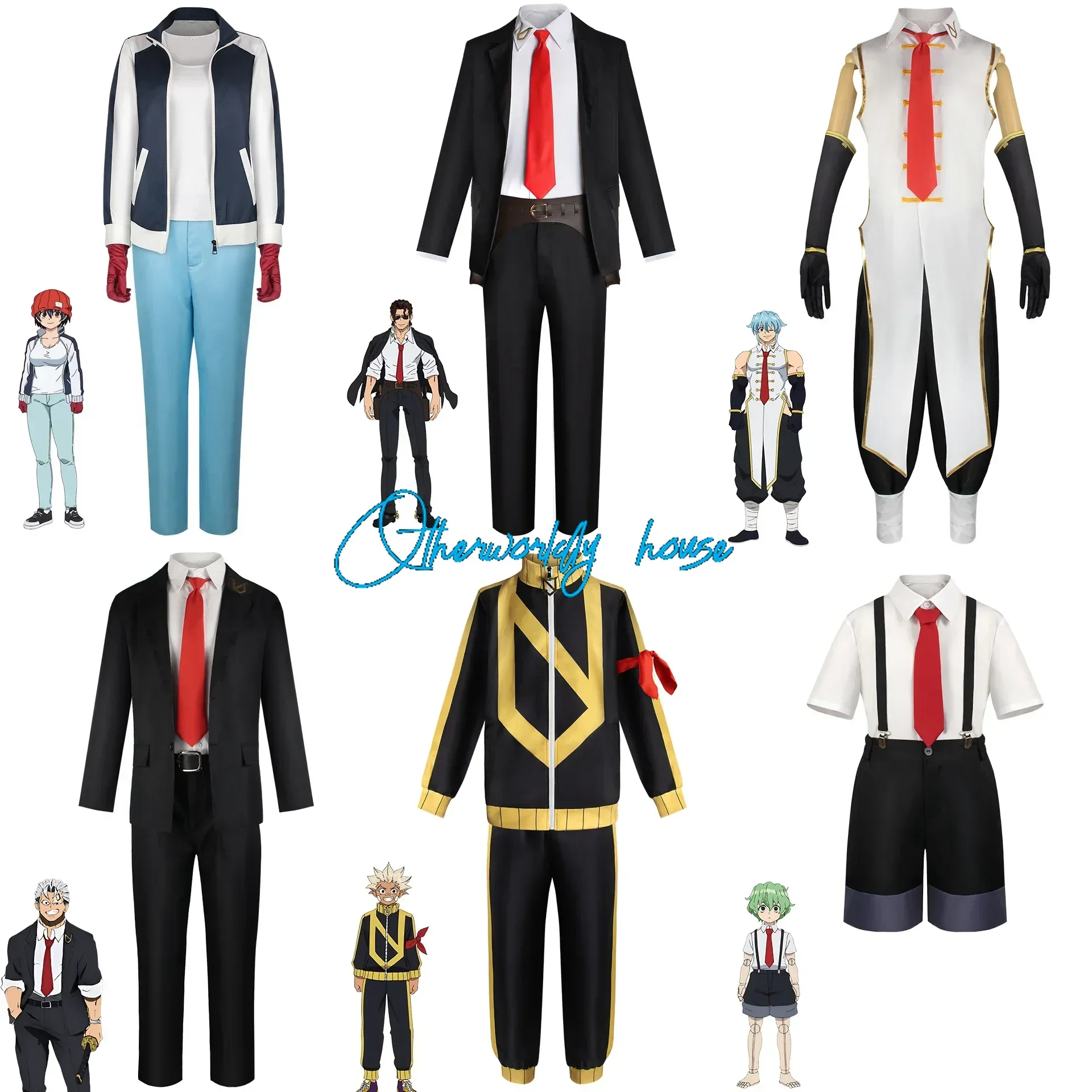 Comic Anime Undead Unluck Andy Uniform Suit Fuuko Izumo Jacket Pants Phil Overalls Cosplay Costume Man Woman Halloween Costume