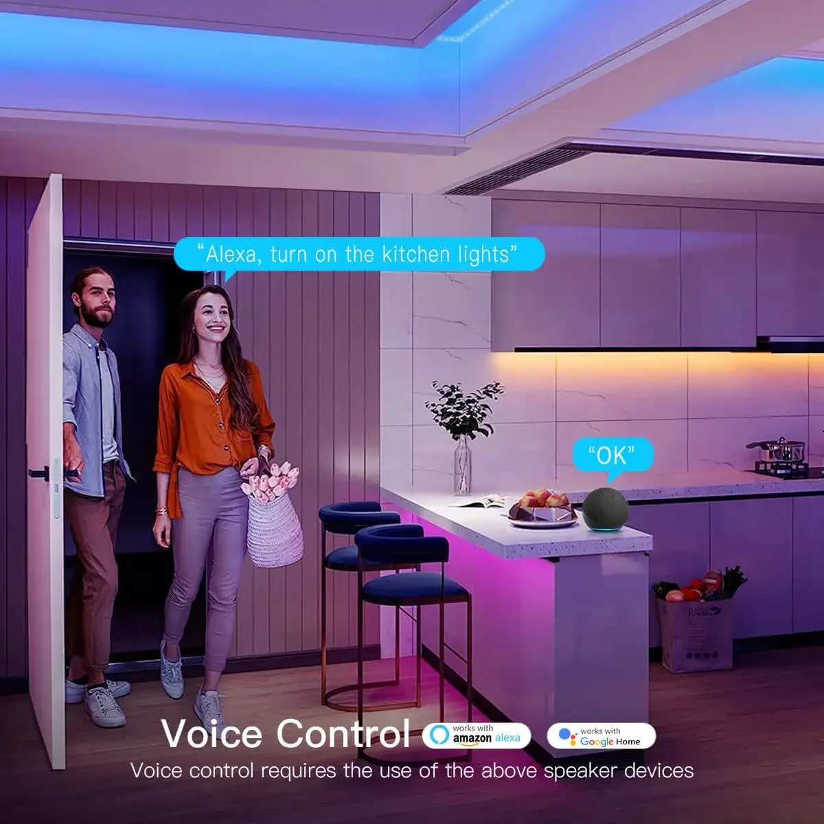 Inteligente zigbee rgb cob led luz de tira usb 5v pode ser escurecido trabalho com zigbee hub gateway alexa google assistente echo mais controle app