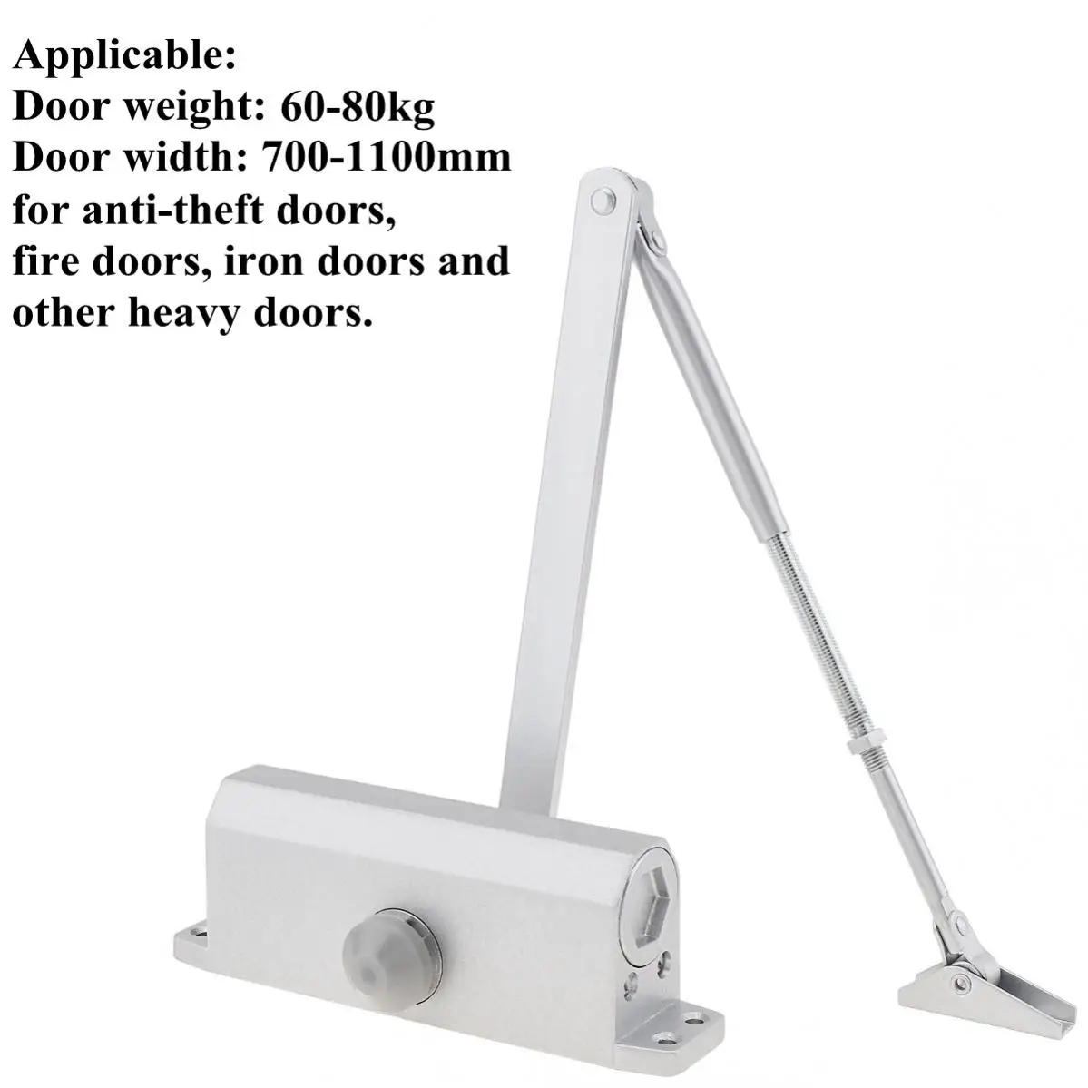 Automatic Door Closer Residential Door Hydraulic Auto Door Closer Heavy Duty Large for 60 to 80kg/30-60kg/25-35kg Door