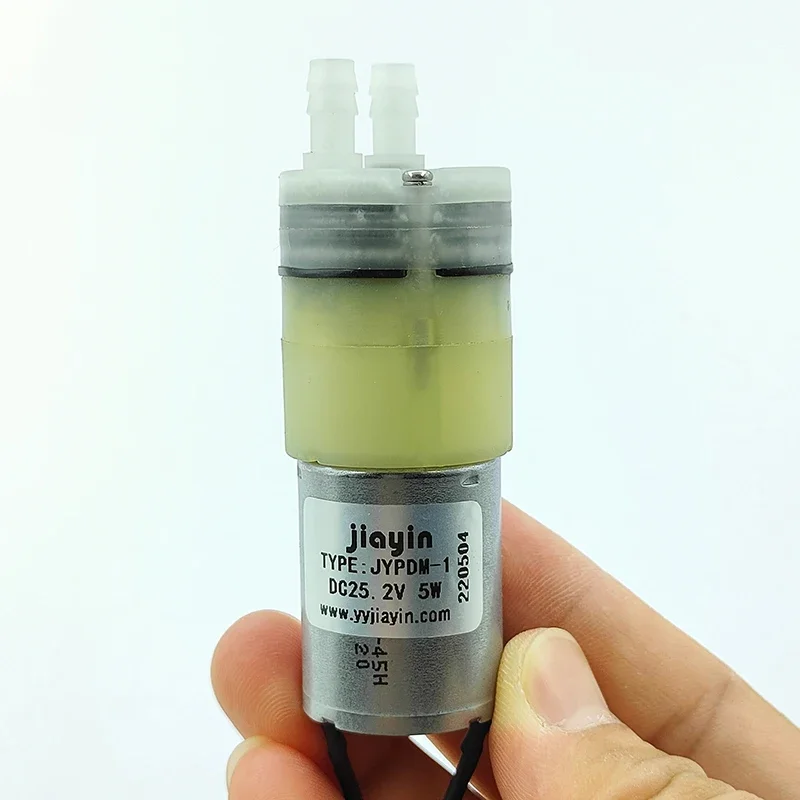 

Jiayin JYPDM-1 Mini Water Pump DC 12V-24V(Max 25.2V) Small 370 Diaphragm Pump Self-priming Suction for DIY Dispenser/Tea Table