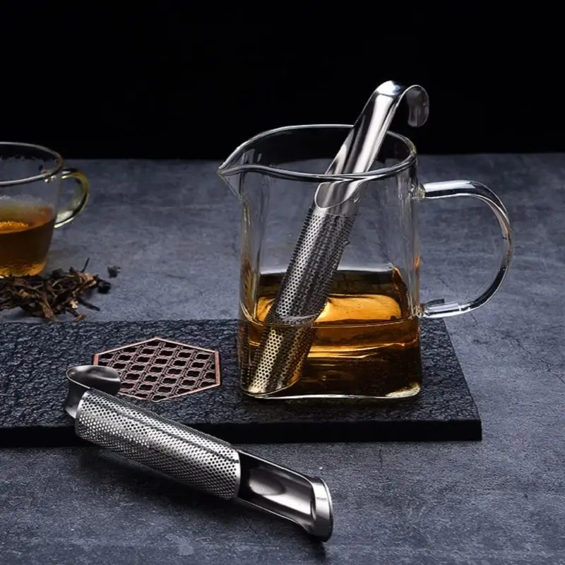 New Stainless Steel Tea Infuser Creative Pipe Shape Metal Tea Strainer Hanging Filter For Mug Teapot
