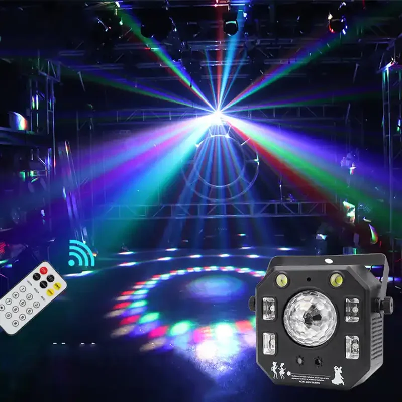 Imagem -06 - Caleidoscópio-magia Led Strobe Light Disco Effect Laser Light Full Sky Star Flash Bar de Luz Colorida Lavagem 4in 1