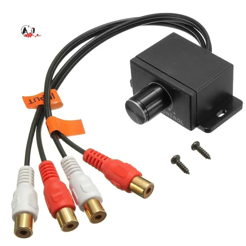 A10E-Universal Amplifier Bass RCA Gain Level Volume Control Knob For Car Home Black