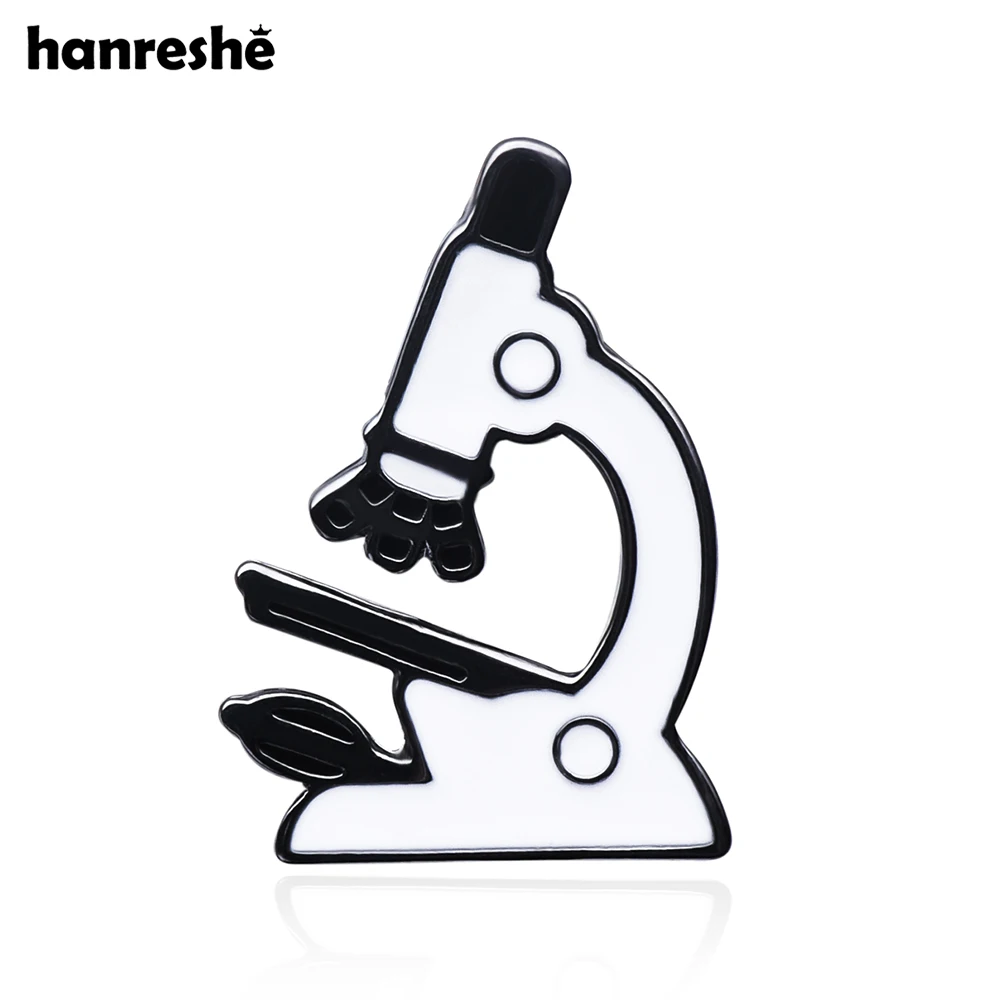 

Hanreshe Science Microscope Enamel Brooch Lapel Backpack Badge Lab Pin Jewelry Gift for Doctor Scientist Student