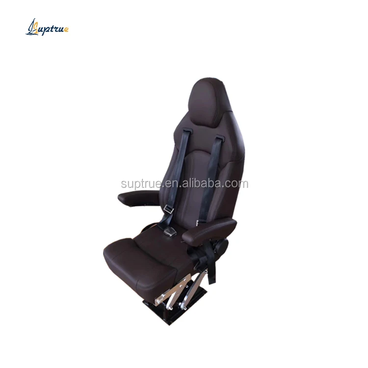 China Supplier Deluxe Customized Suspension Function Adjustable Backrest Marine Pilot Leather Captains Chair