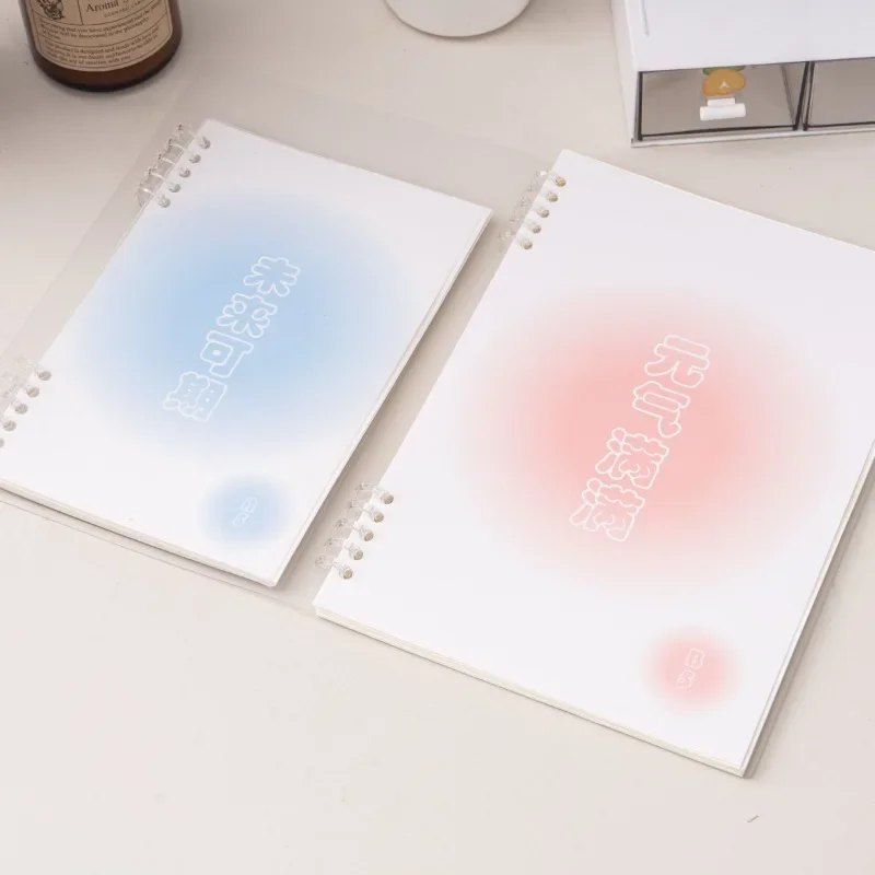 A5 B5 Pink Notebook Simple Loose Leaf Good Looking Notepad Thicken High Quality Notebooks Student Stationery School Supplies