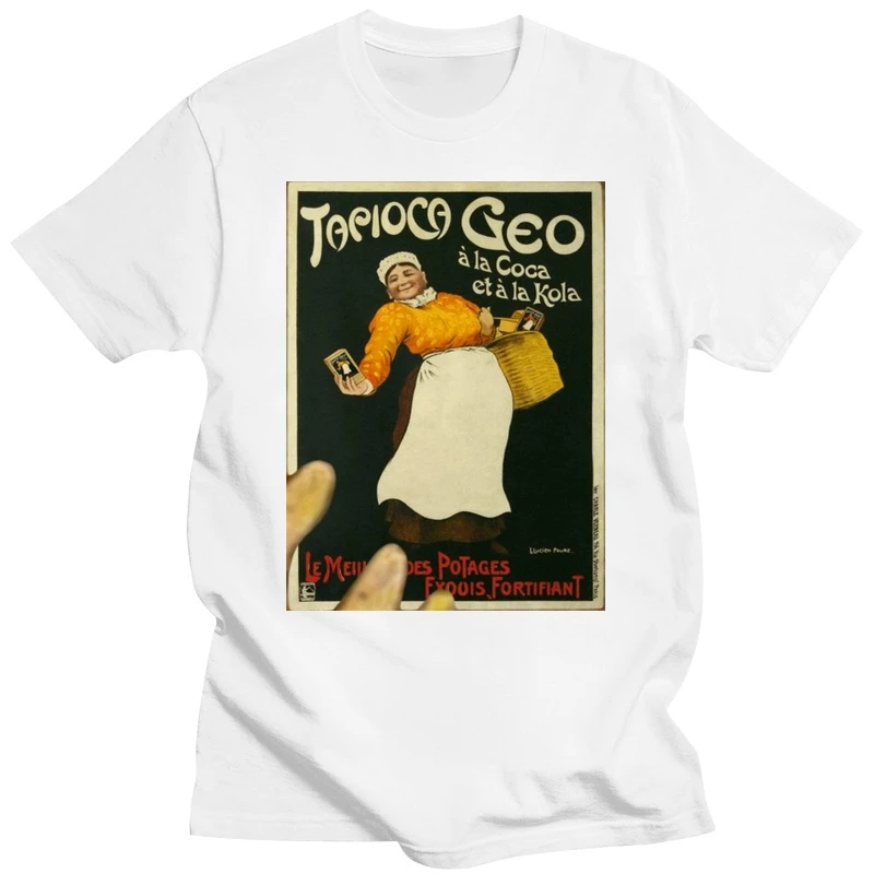 Винтажный постер Tapioca Geo (артристская смена) Франция c. 1911, 61981 (красная футболка Cardinal, средний размер)