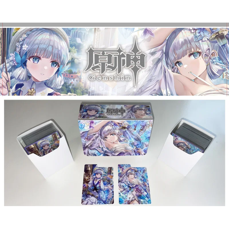 

Genshin Impact Card Box Kamisato Ayaka OCG PTCG OPCG Anime Game Characters Portable Collection Card Box Hard Plastic 160Capacity