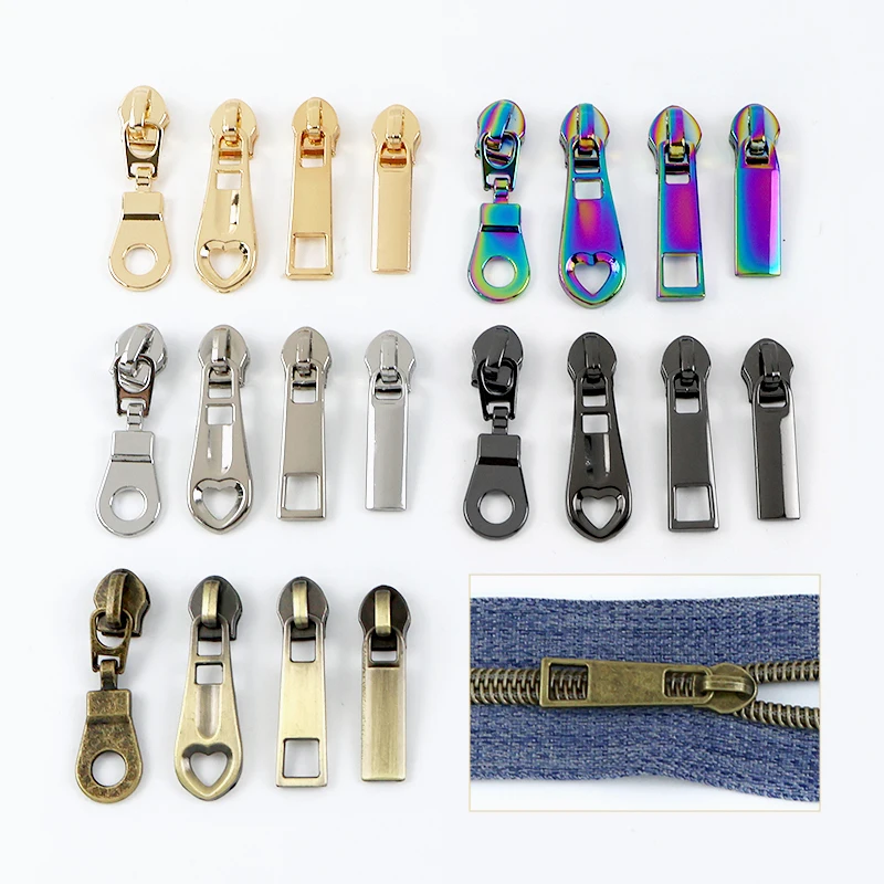 10-100 قطعة 5 #   سحاب المتزلجون ل النايلون البريدي الشريط حقيبة الظهر الإغلاق السوستة المؤشر الملابس البريدي سحب رئيس الخياطة سستة إصلاح أطقم