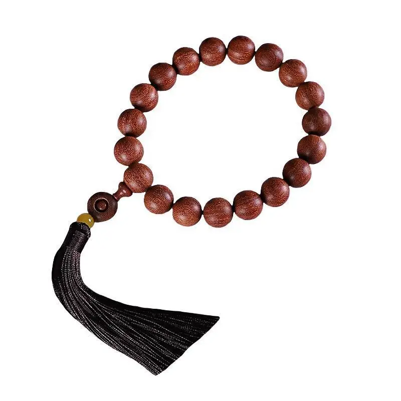 Vietnam Eaglewood Bracelet Pterocarpus Santalinus Prayer Beads Wooden Beaded Bracelet Handheld Buddhist Buddha Rosary Bracelet