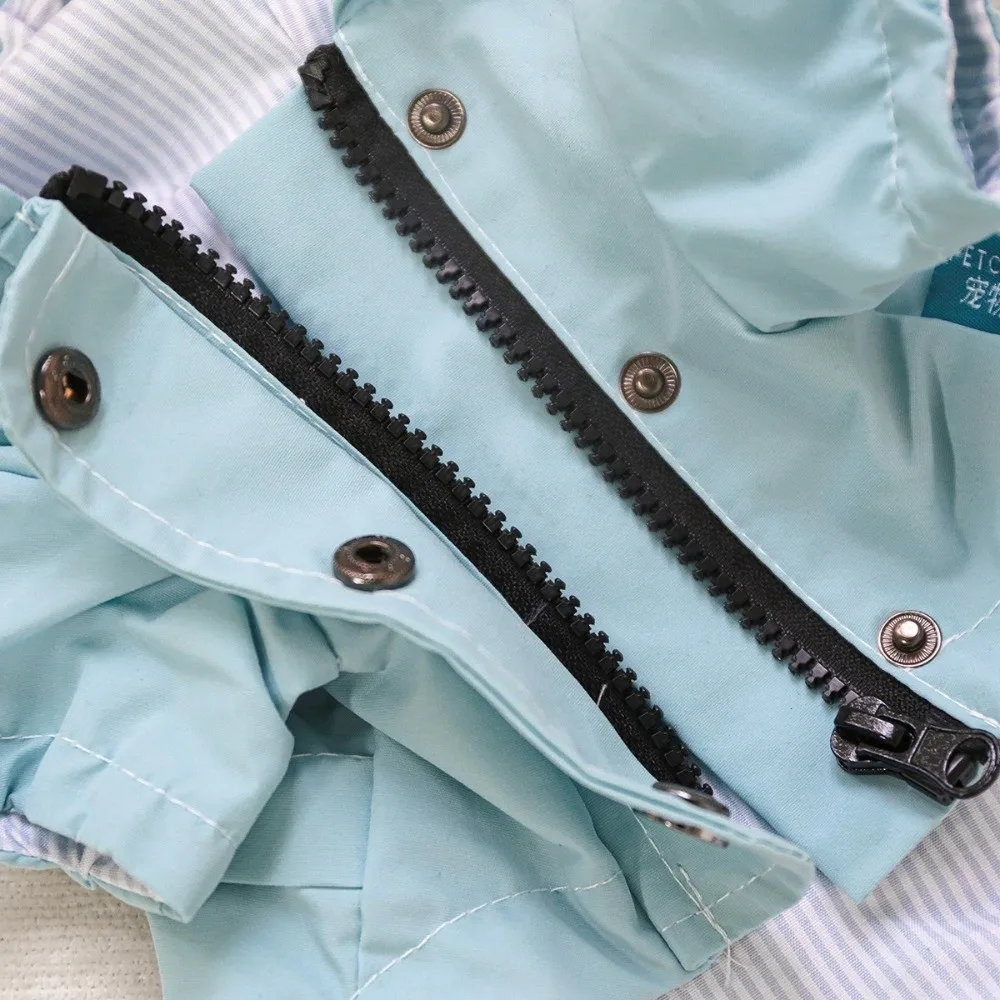 Windproof Dog Hooded Raincoat Adjustable with Zipper Waterproof Dogs Clothes Two Legged Dog Rain Jacket Sport Activities - view 3