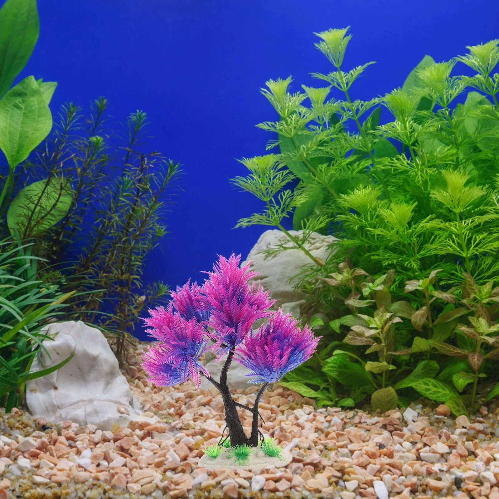 Simulated Aquatic Plants for Fish Tank Decoration Realistic ABS Material Easy Placement Wear Resistant Artificial Aquarium Plant