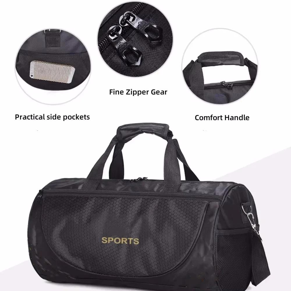 Handbag for Men and Women, Sports Yoga Swimming Fitness Bag, Handheld Cylinder Large Capacity Lightweight Business Travel Bag