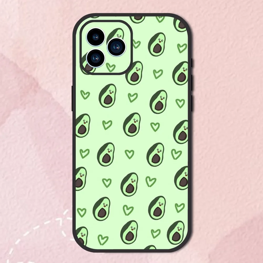 Cartoon Avocado Fruit Phone Case For Samsung Galaxy S10 FE S21 Ultra S22 Lite Soft Phone Shell Back Cover