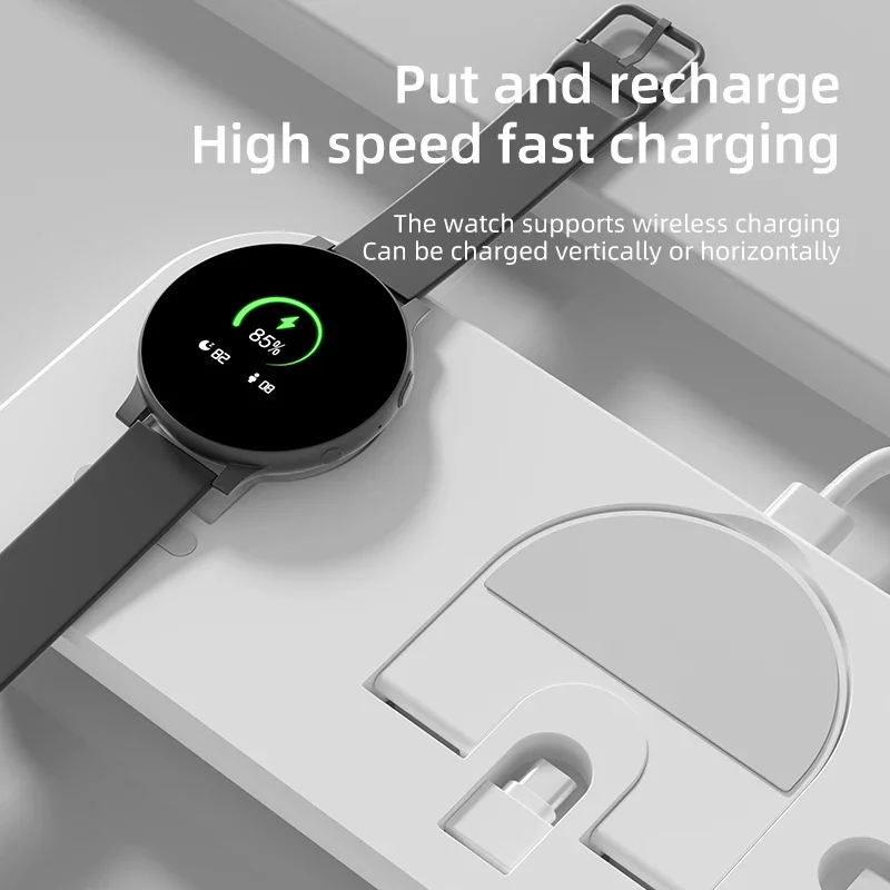 Foldable 3 in 1 Wireless Charger Pad For Galaxy Watch 7 6 5 Active 3/4 Samsung S20 S21 Earbuds Type C Fast Charging Station Dock