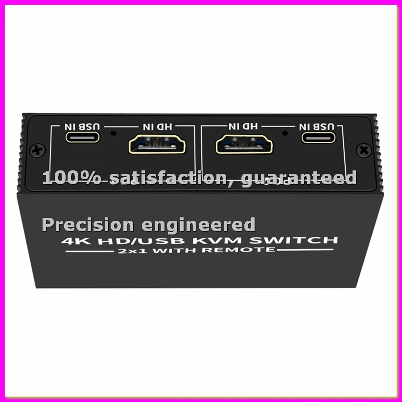 

KVM-переключатель 4K 60 Гц - USB-переключатель 4x1 для совместного использования монитора, мыши и клавиатуры с ПК, порт 4x1-ABVK