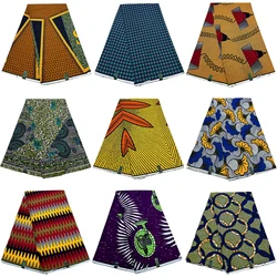 2024 Latest African Wax Fabric Guaranteed Veritable Real Wax Block Print Ankara Wax 6Yards African 100% Cotton Fabric For Sewing