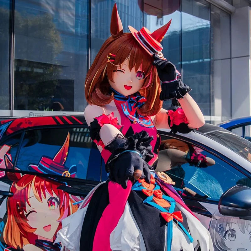 

(MEO0143) Customize Handmade Full Head Lockable Crossdress Male to Female Japanese Cartoon Anime Game Character Kigurumi Mask