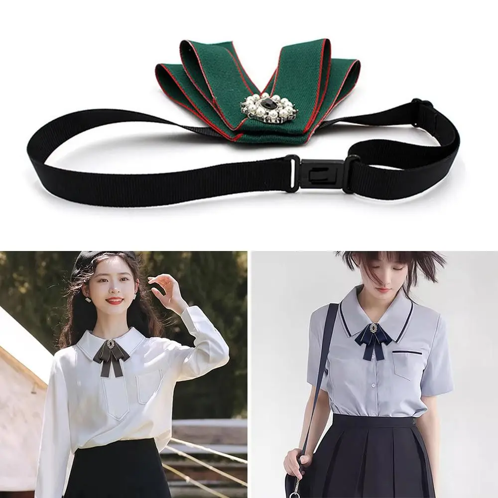 Модный сплав галстук-бабочка ювелирные аксессуары горный хрусталь галстук украшение на шею бант броши для студентов