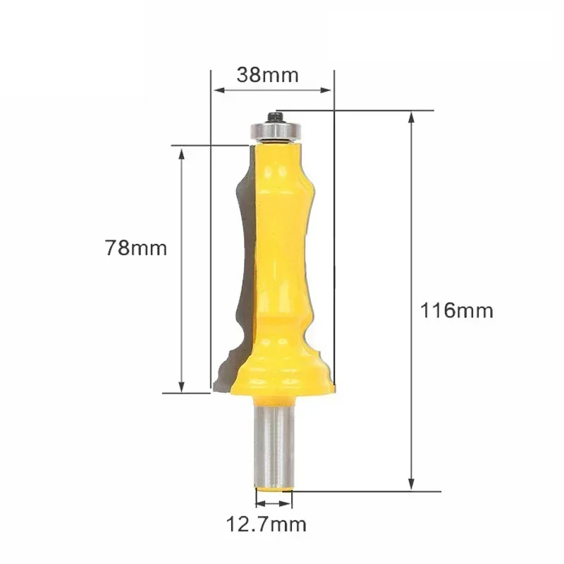 1/2" 12mm Shank Door Window Line Casing Router Bit Woodworking Milling Cutter for Wood Tungsten Cobalt Alloy