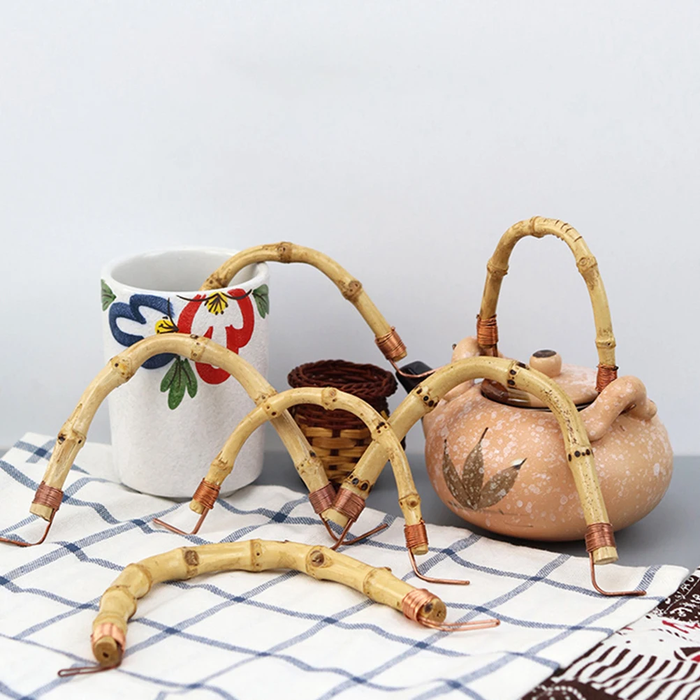 

4 Pcs Teapot H Replacement Rattan Copper Compact 22CM 11cm 12cm Span Kitchen Bar Accessories Kettle Grip Replacements