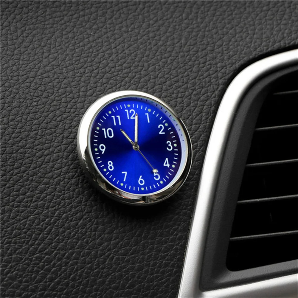 Auto Uhr leuchtende Mini-Automobile interne aufklebbare Digitaluhr Mechaniker Quarzuhren Auto Ornament Autozubehör Geschenke