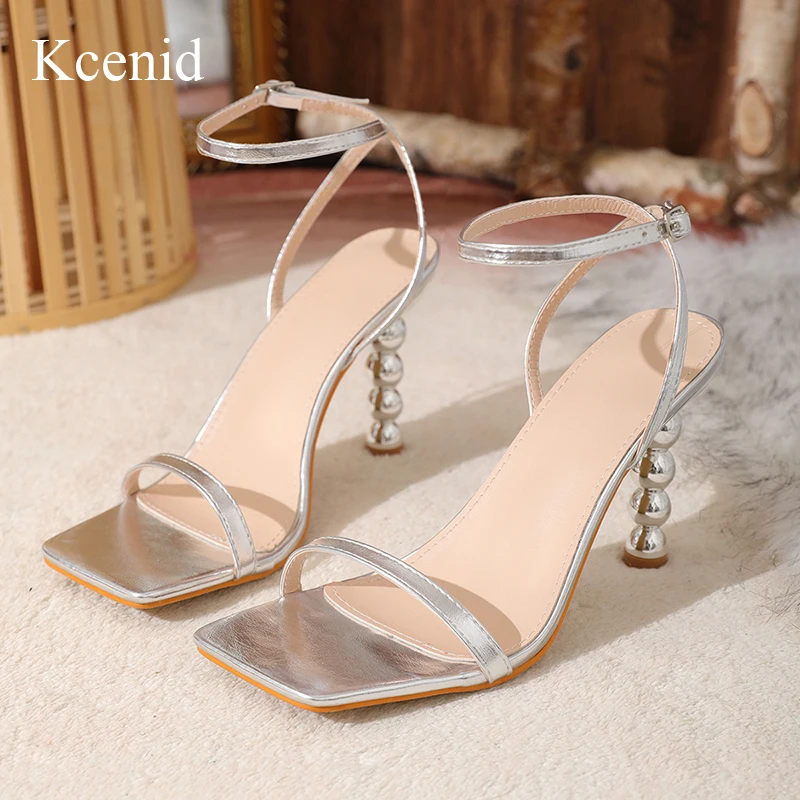 

Kcenid Women Square Head Open Toe Shallow Buckle Strap High Heels Sexy Modern Sandals Party Pumps Women Ankle Strap Sandals