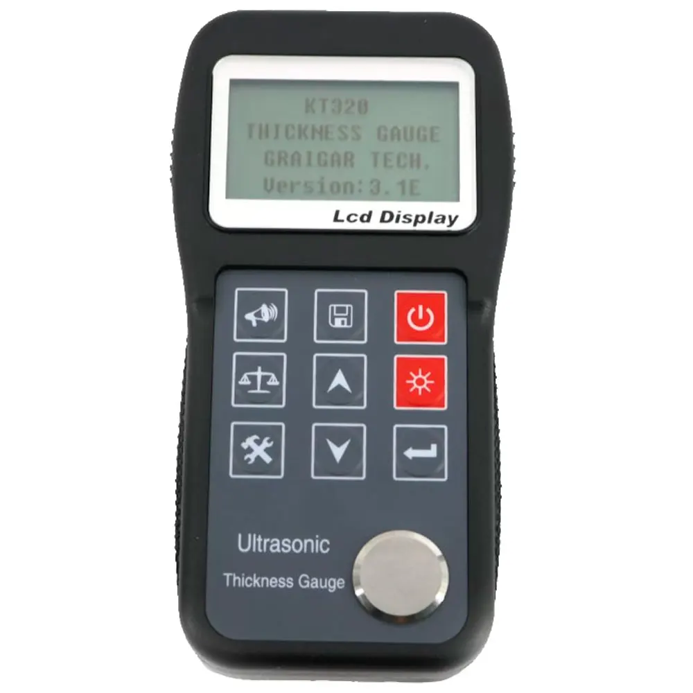 Graigar KT320 عالية الدقة الرقمية بالموجات فوق الصوتية الصلب قياس سمك 1.2 ~ 230 مللي متر قياس المدى شاشة الكريستال السائل صنع البلاستيك دائم