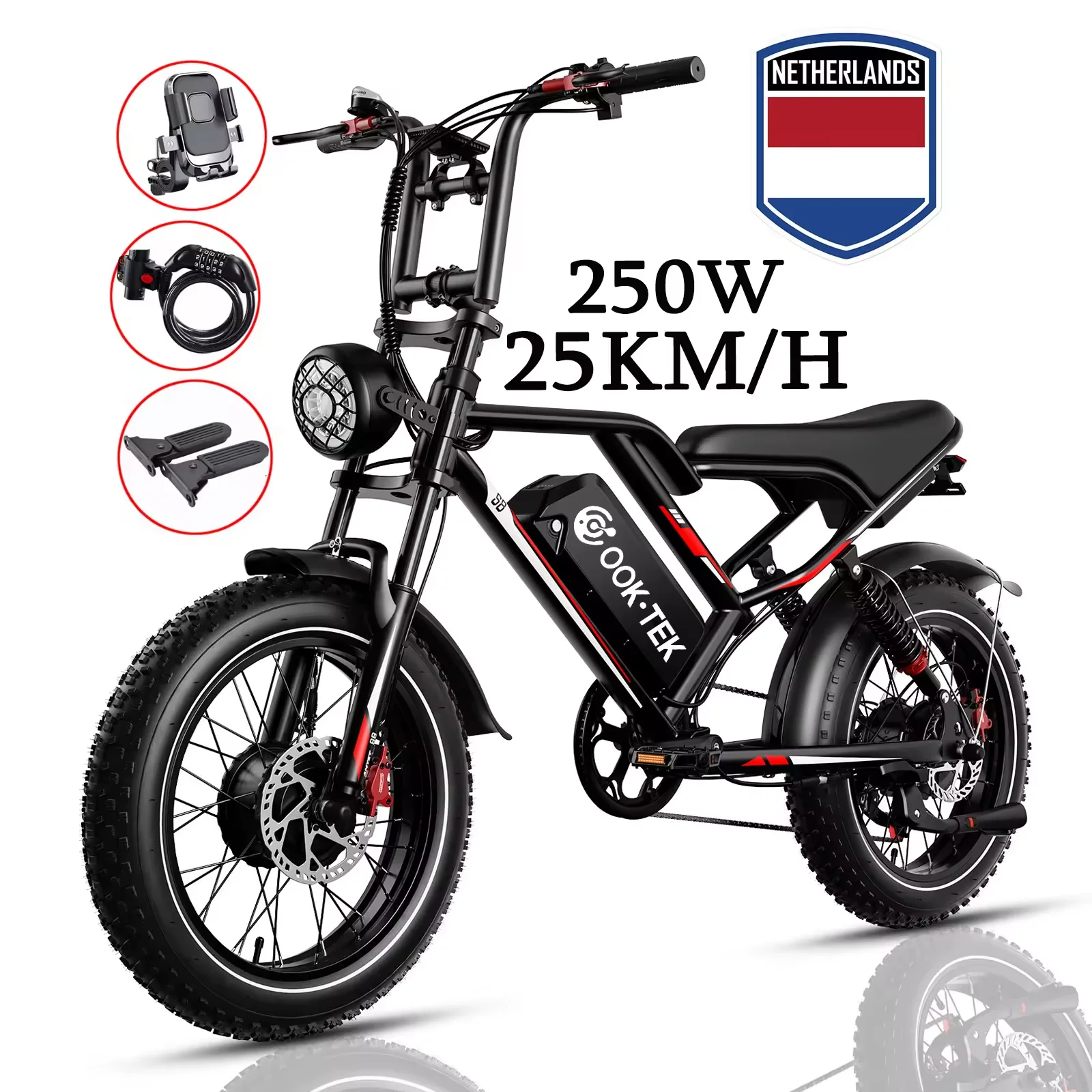 

S8 Best Mountain Electric Bike Comfortable Seat Cushion Powerful Rear Hub Motor Safety Lithium Battery Disc Brakes