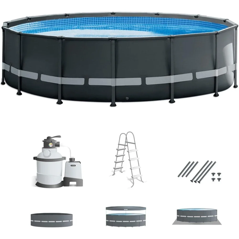 

Above-Ground Swimming Pool Set, Ultra XTR 14ft x 42in with Sand Filter Pump & Ladder