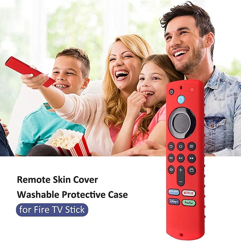 For Fire TV Stick 3Rd Generation Voice Remote Control Silicone Case Light Weight Non-Slip Shockproof With Strap