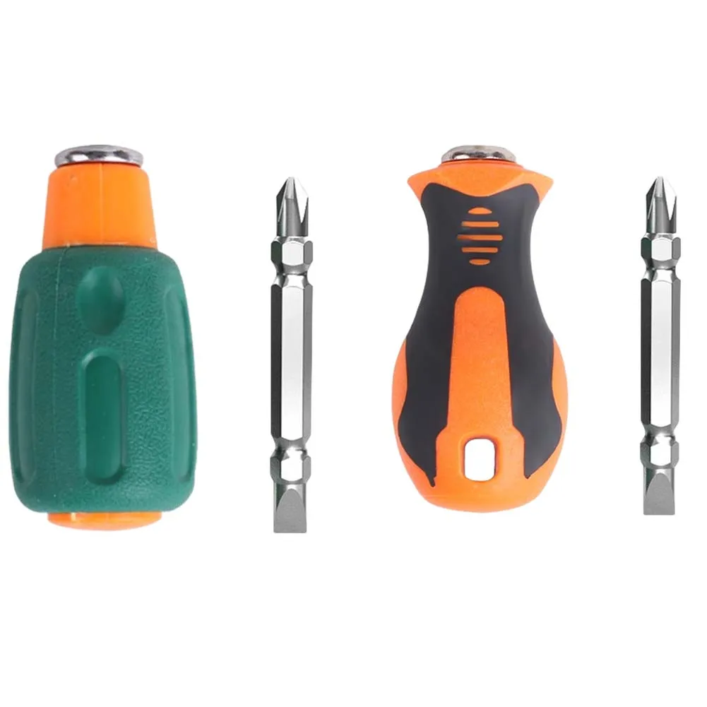 Magnetic Carbon Steel Screwdriver Set Dual Head For Phillips Slotted Bits For For Mini Repair Industrial Hand Tools 60mm 65mm 2p