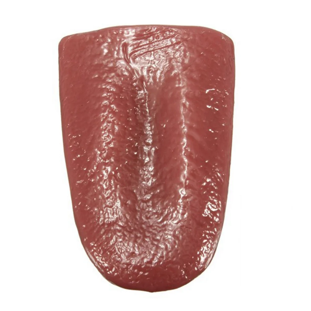 3 pcs Realistic Fake Tongue Prank Prop Stretchable Sticky Reusable Halloween Joke Props For Party Favors Novelty