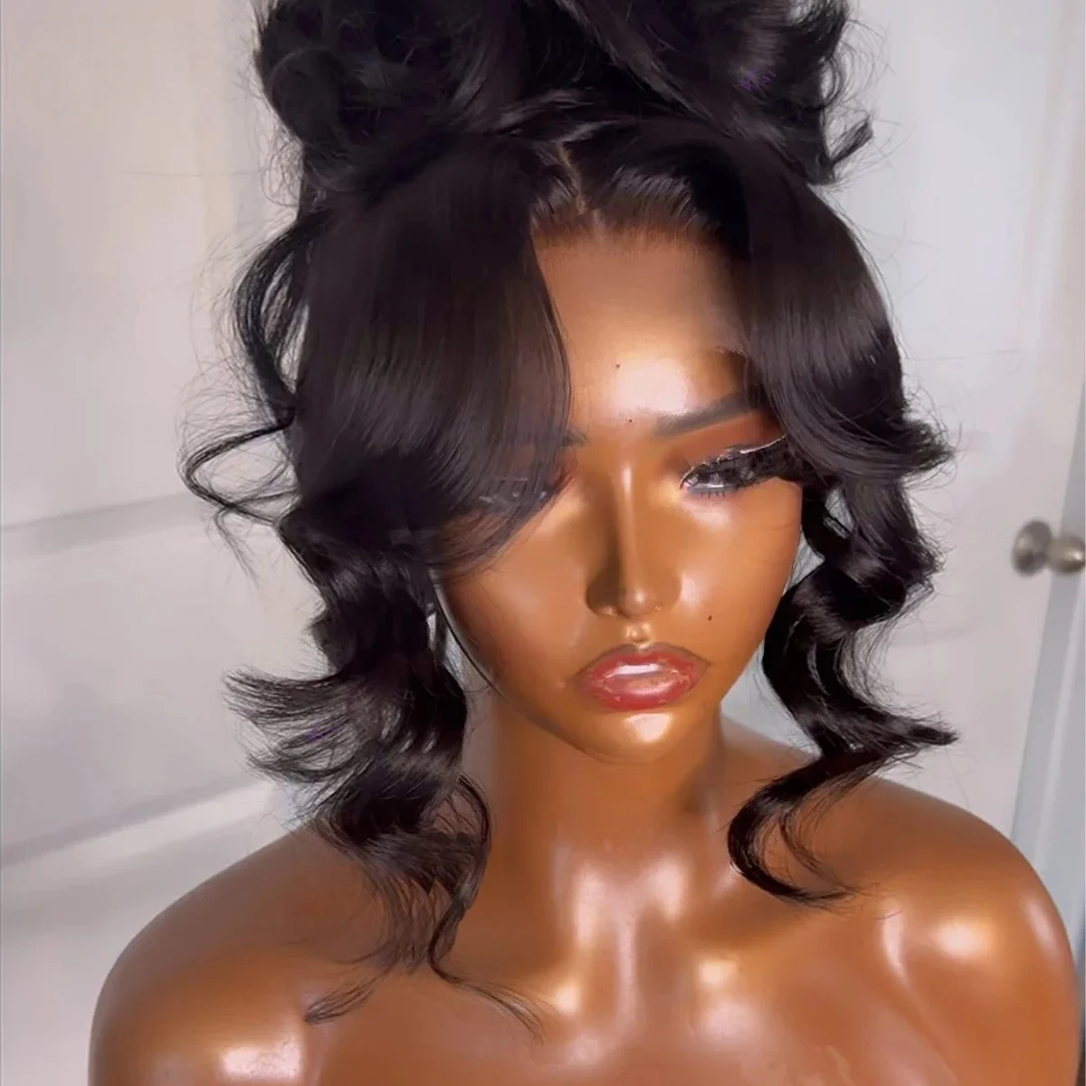 

200Density Black Soft Long Body Wave 5x5 Silk Base Jewish Human Hair With BabyHair HD Lace European Hair Preplucked Glueless