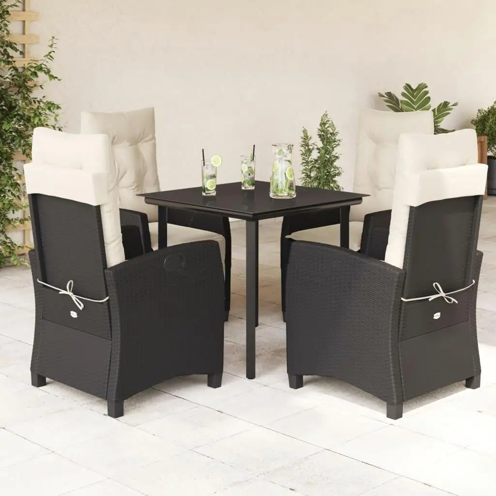 

Elegant Black Garden Dining Set Outdoor Furniture Modern Style for Patio and Backyard Relaxation