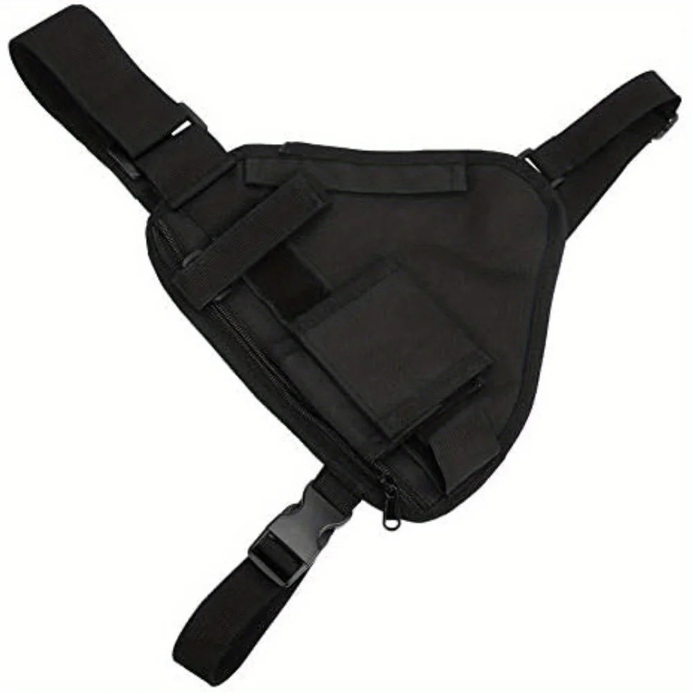 Adjustable Chest Bag, 10.2x6.69-inch walkie-talkie portable Chest Bag Black Strap Adjustable Shoulder Strap Chest bag