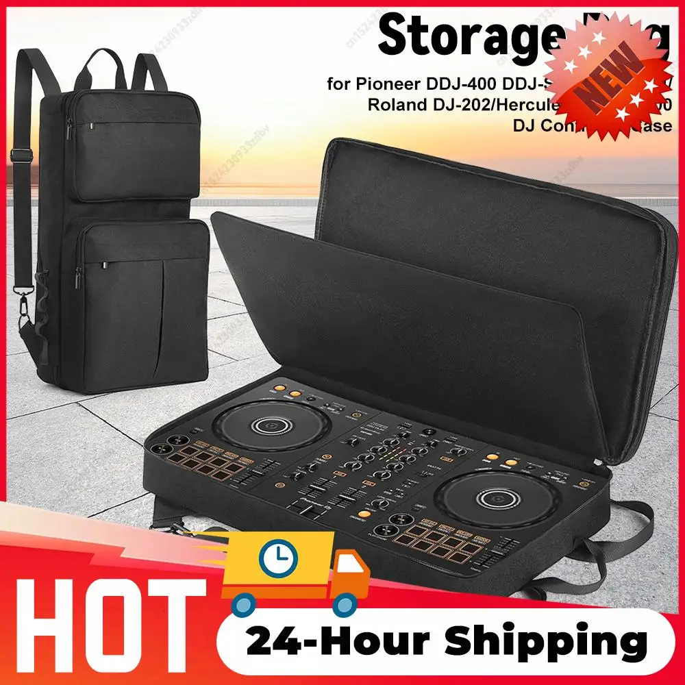 For Pioneer DDJ-400/DDJ-FLX4 for Roland DJ-202 Portable Turntables Protective Case Dust Carry Storage Bags with Sholder Strap  ﻿