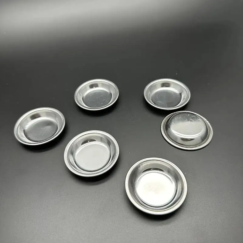 

12PCS Stainless Steel Palette Color Mixer Metal Color Holder Simple Palette Bowls Trays Cups Supplies Painting Tools