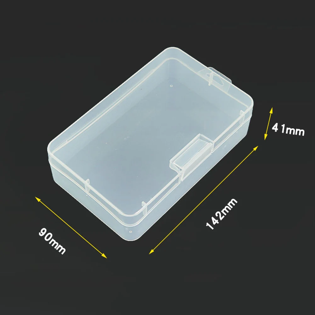 Caja de almacenamiento transparente de plástico rectangular, soporte para tornillos, contenedor organizador para componentes electrónicos, múltiples