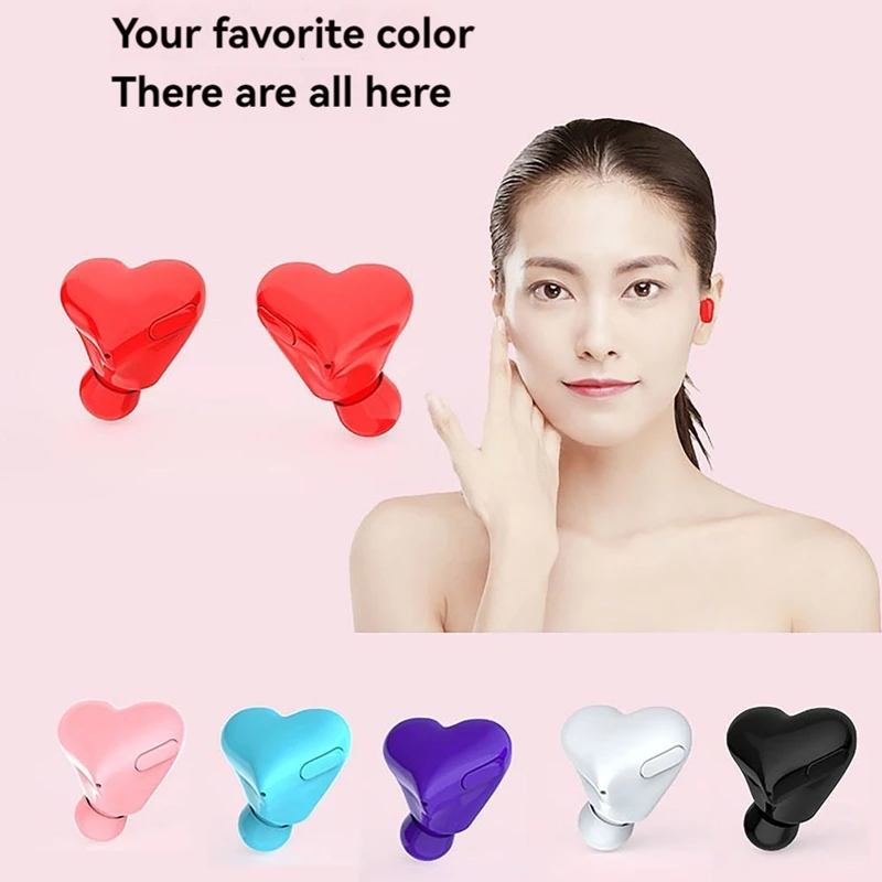 Heart Shaped Digital Display Earbuds Bluetooth 5.3 Bass Stereo Earbud Waterproof Cute In Ear Earbuds