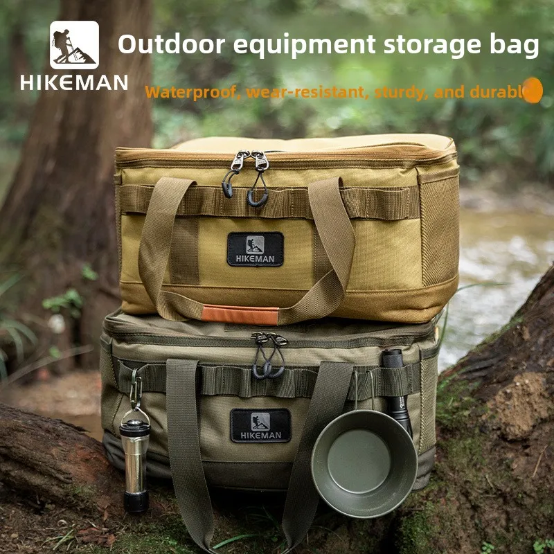 

Сумка для хранения походного снаряжения на 20 л с двойной молнией, органайзер для кухонных принадлежностей, органайзер для походной утвари, снаряжение для кемпинга