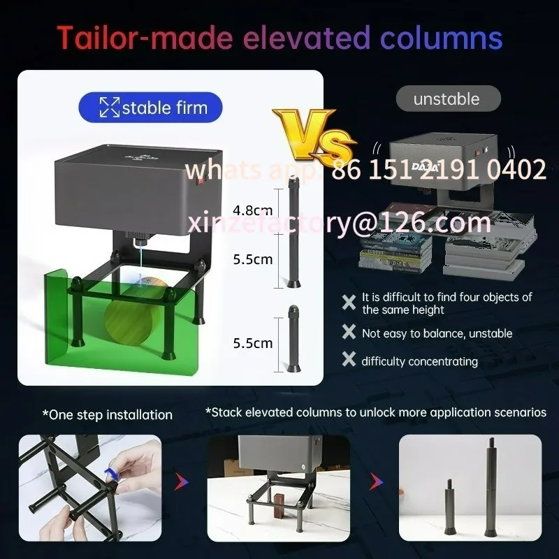 آلة النقش بالليزر القابلة للتخصيص: جهاز وضع العلامات على سطح المكتب الكهربائي المحمول المدمج